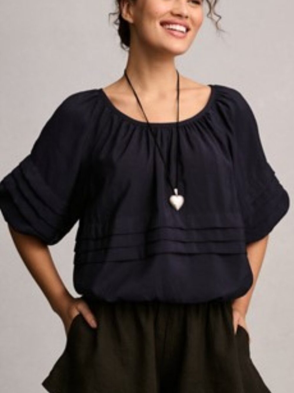 NWT Anthropologie Maeve Short Sleeve Bubble Tiered Top (M)